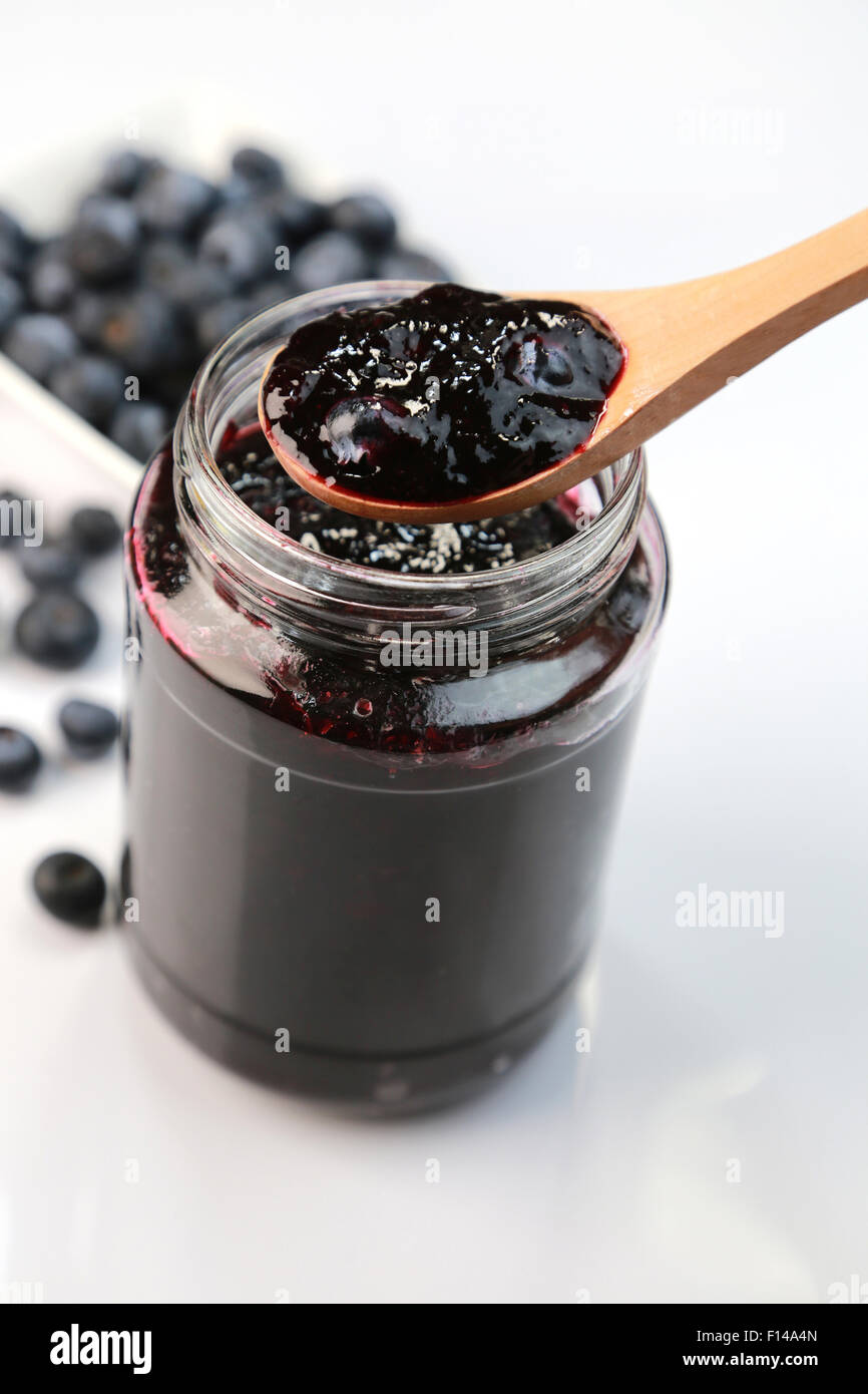 Marmellata di mirtilli Foto Stock