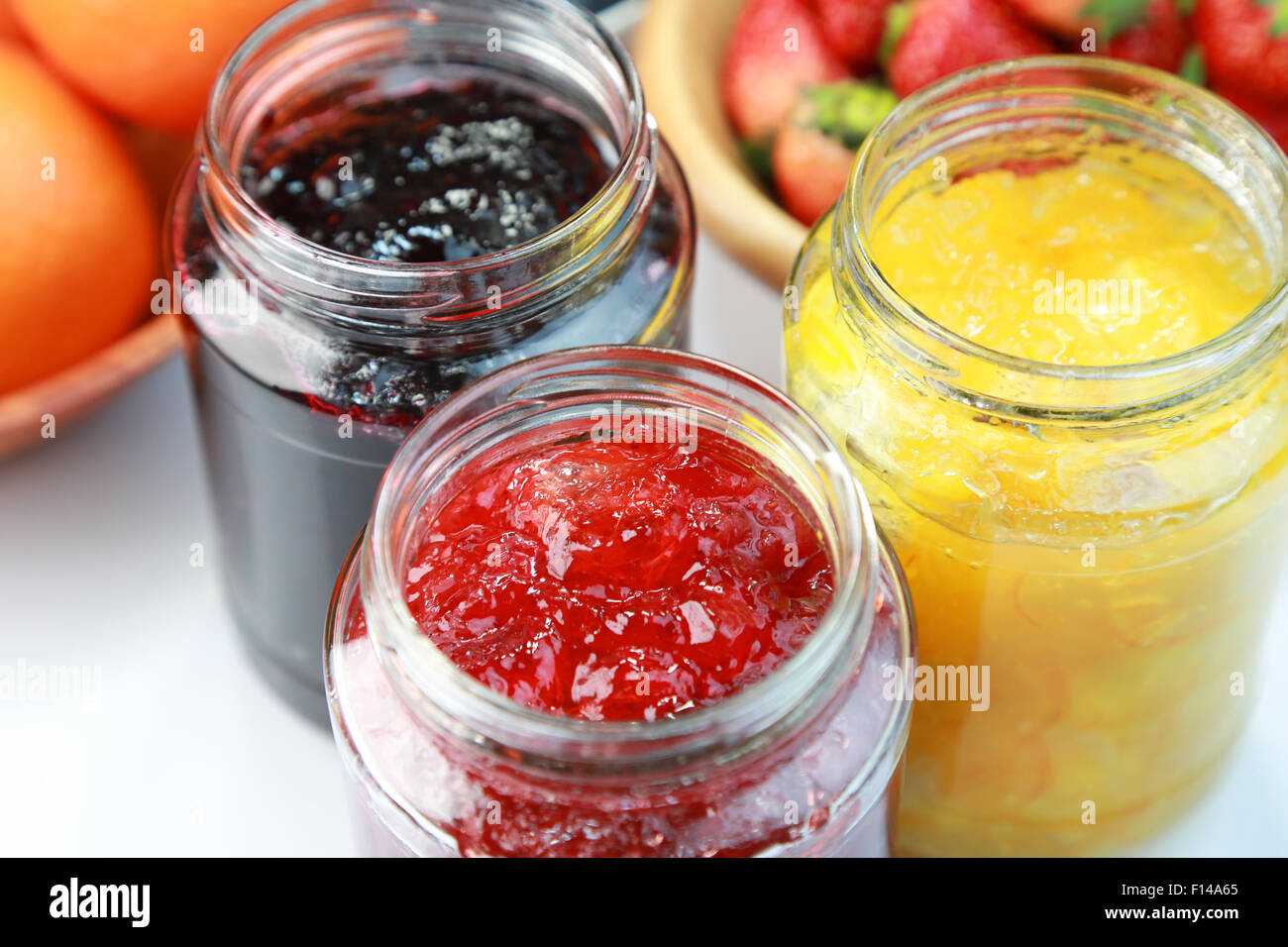 Marmellata di fragole Foto Stock