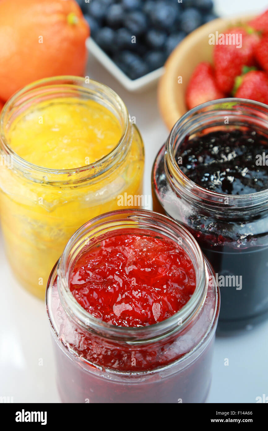 Marmellata di fragole Foto Stock