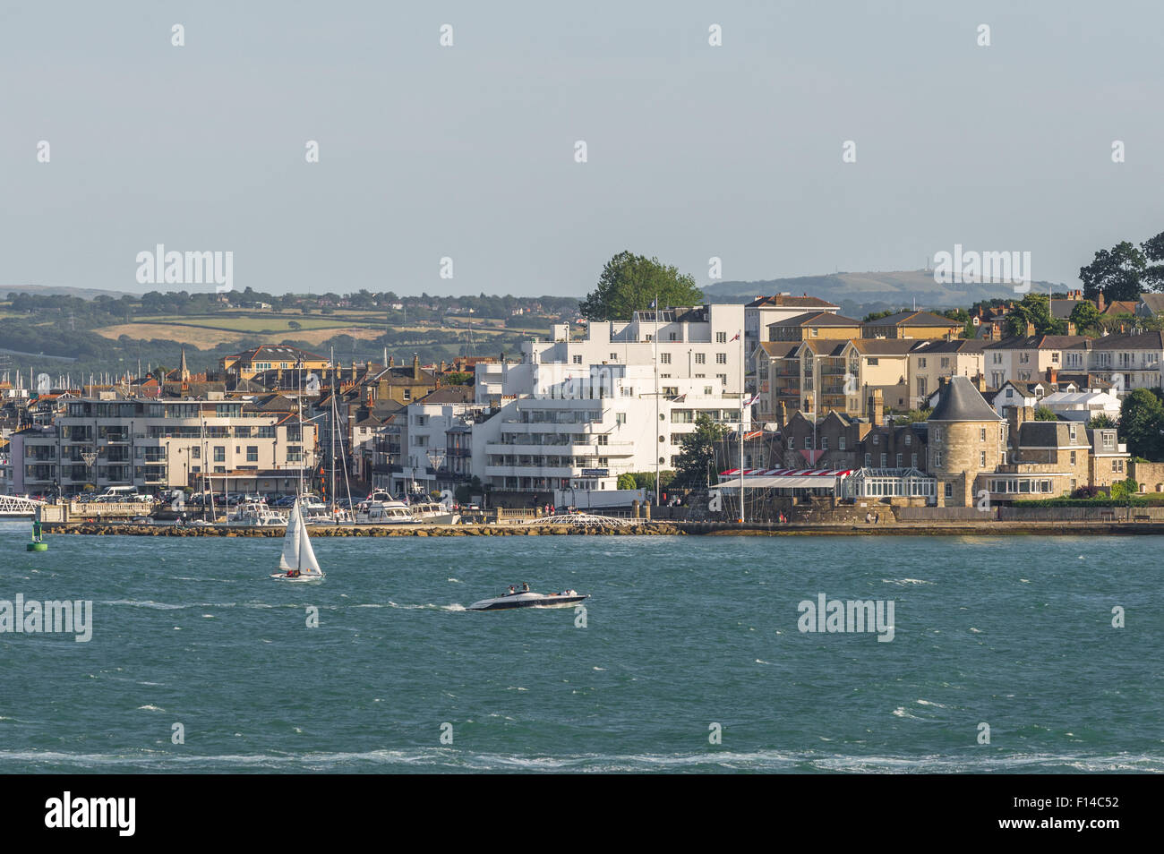 Porto, alberghi, appartamenti e case a Cowes, Isola di Wight in Inghilterra Foto Stock