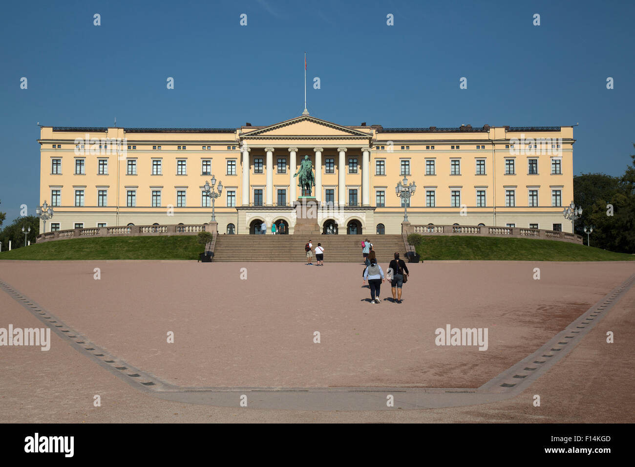 Royal Palace, Oslo, Norvegia. Foto Stock