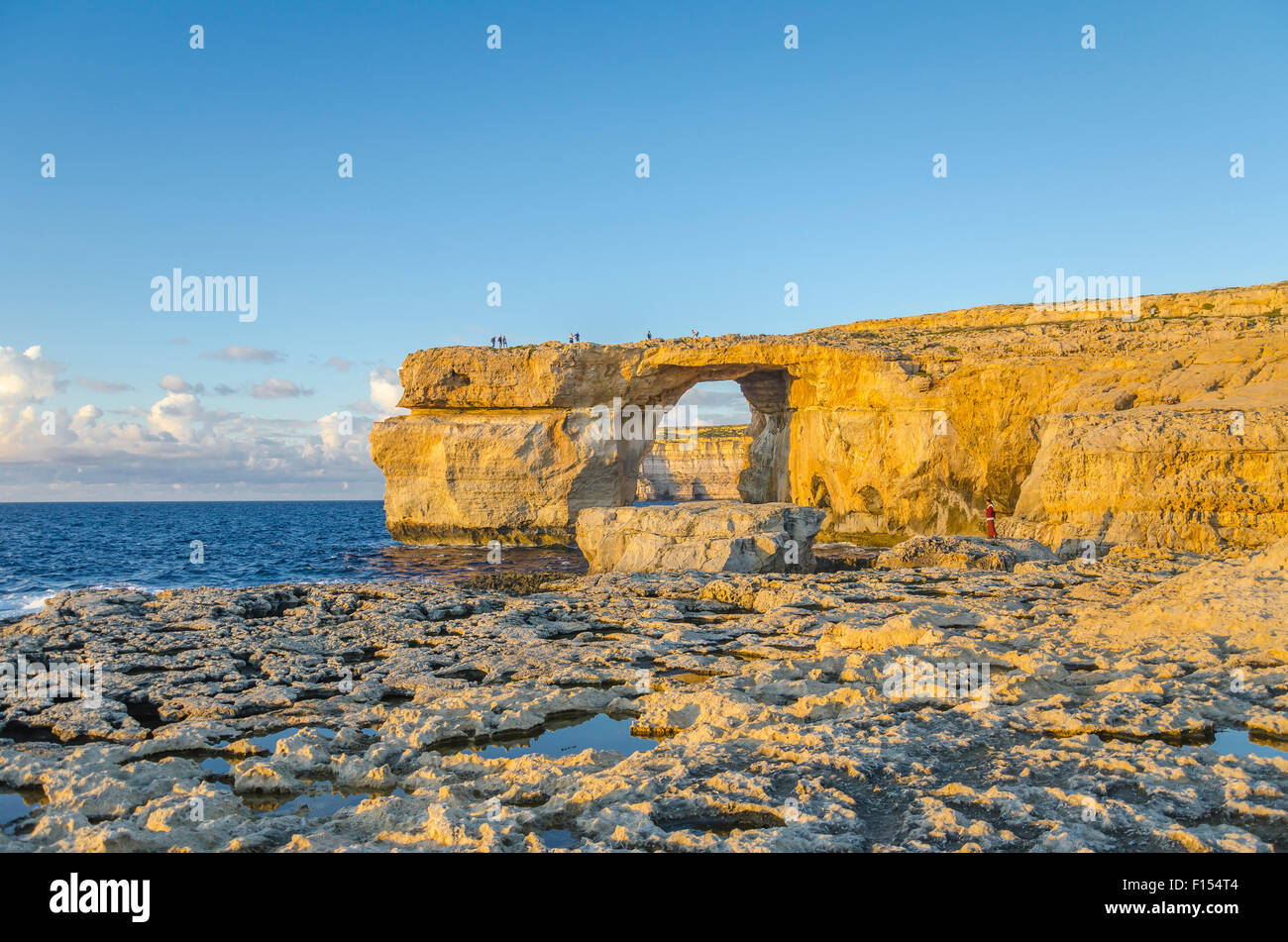 Azure Window in Dwejra, isola di Gozo, Malta Foto Stock