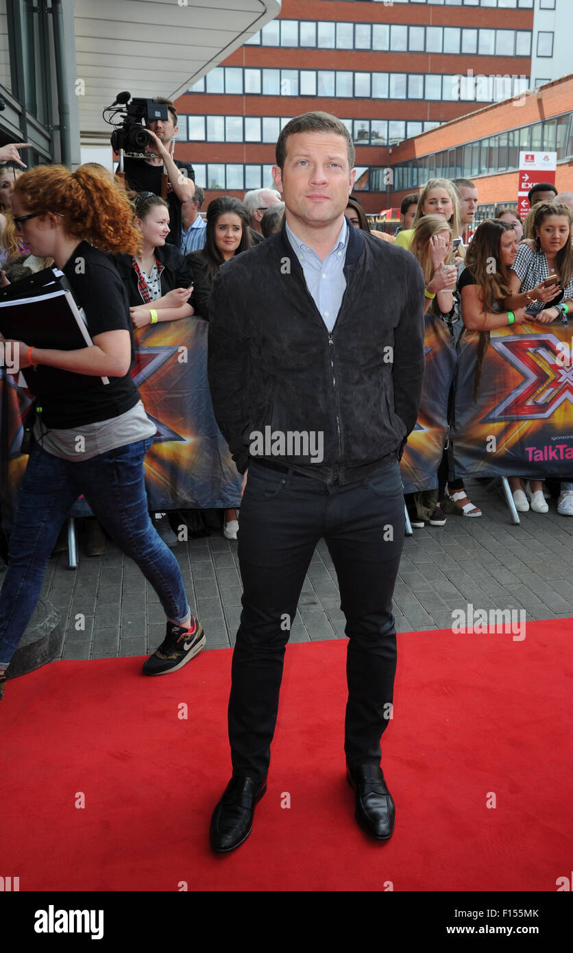 Dermot O'fattore LearyX Auditions 2014 a Manchester a Emirates Old Trafford cricket ground, Manchester Foto Stock