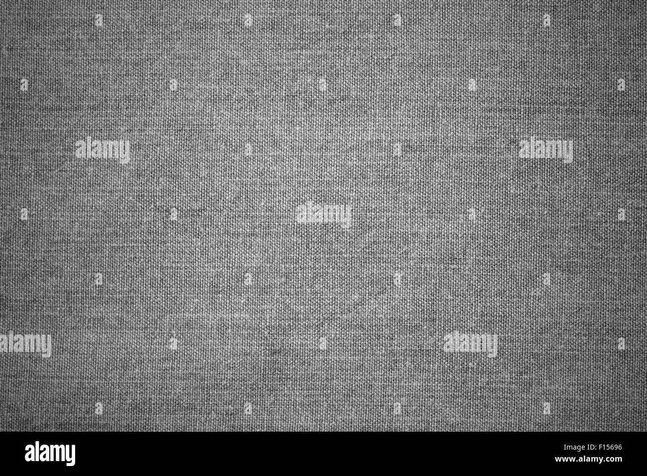 Grigio texture di lino o cotone sfondo nero Foto Stock