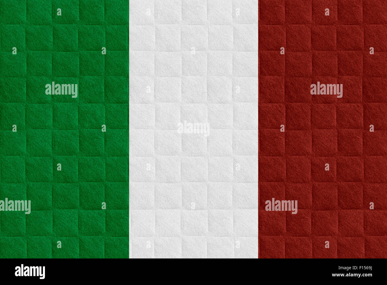 Italia bandiera italiana o banner sul modello di controllo background Foto Stock