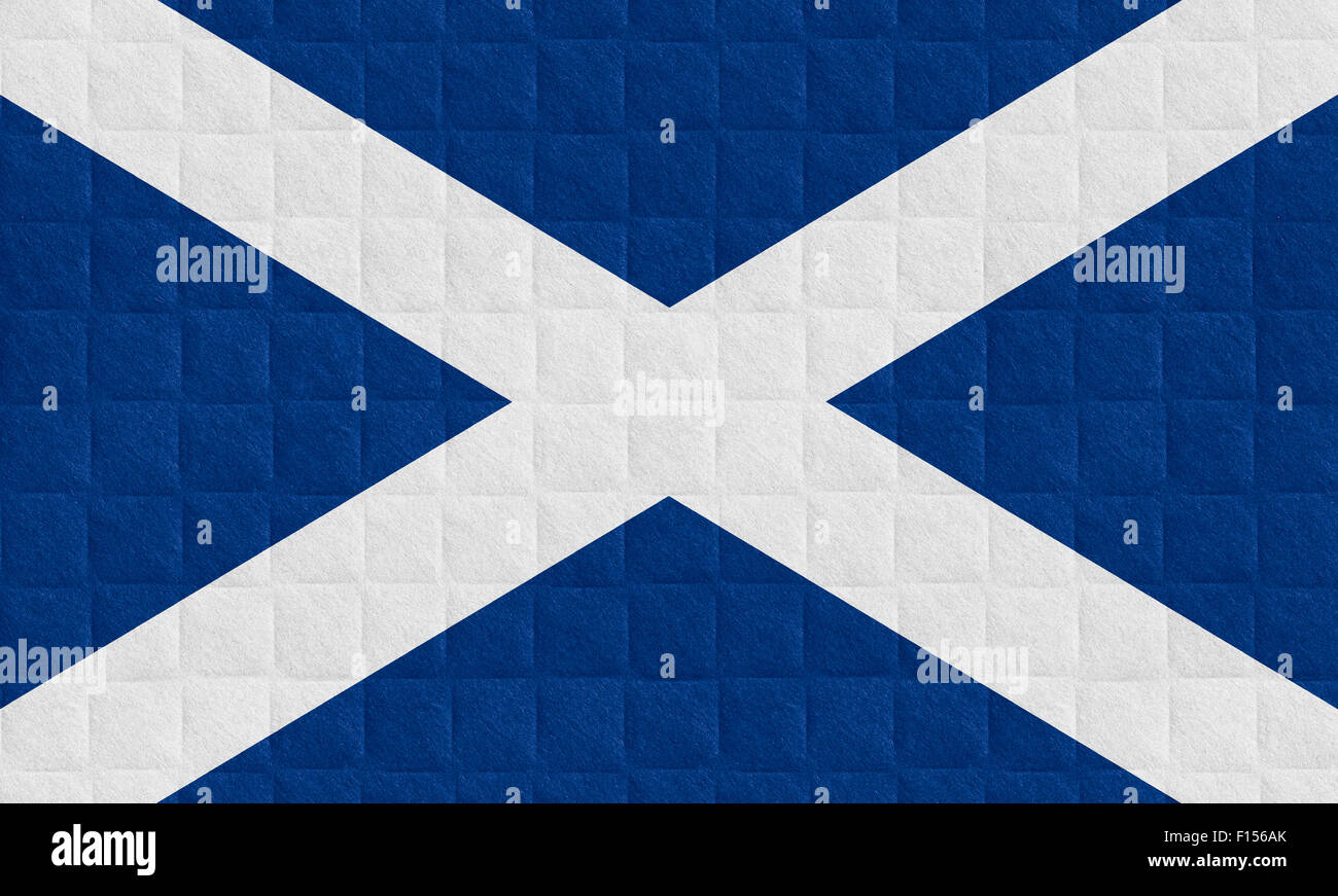 Bandiera della Scozia o banner scozzese sul modello di controllo background Foto Stock