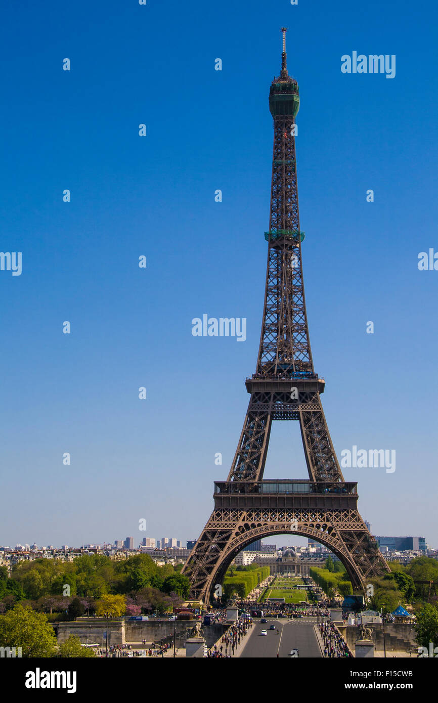 La Torre Eiffel a Parigi Foto Stock