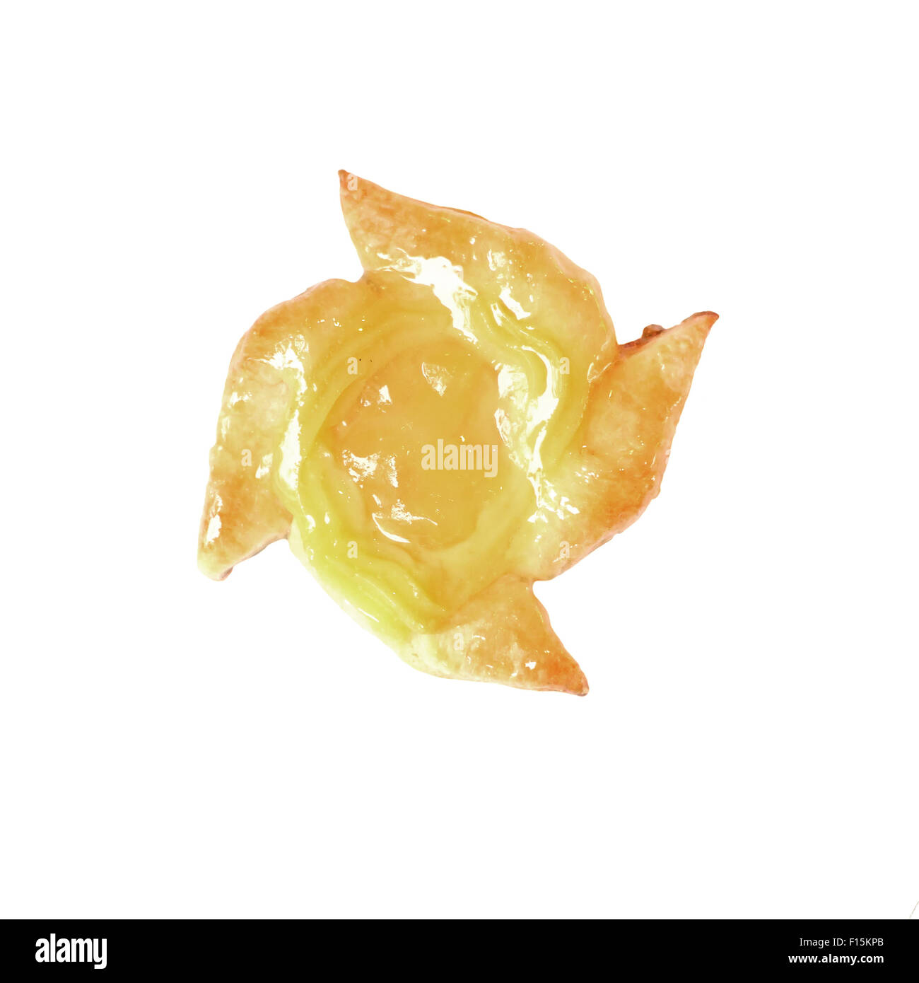 Ananas frutta dolci danesi isolati su sfondo bianco Foto Stock