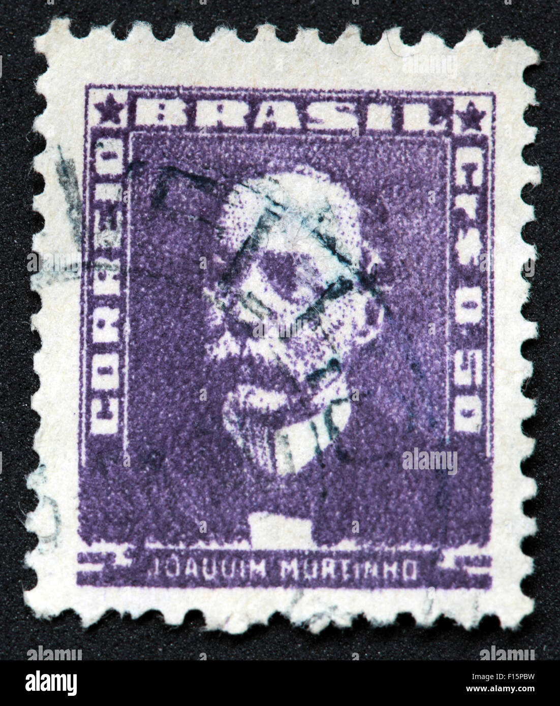 Brasile 50 Joauuim Murtinno Correio timbro viola Foto Stock
