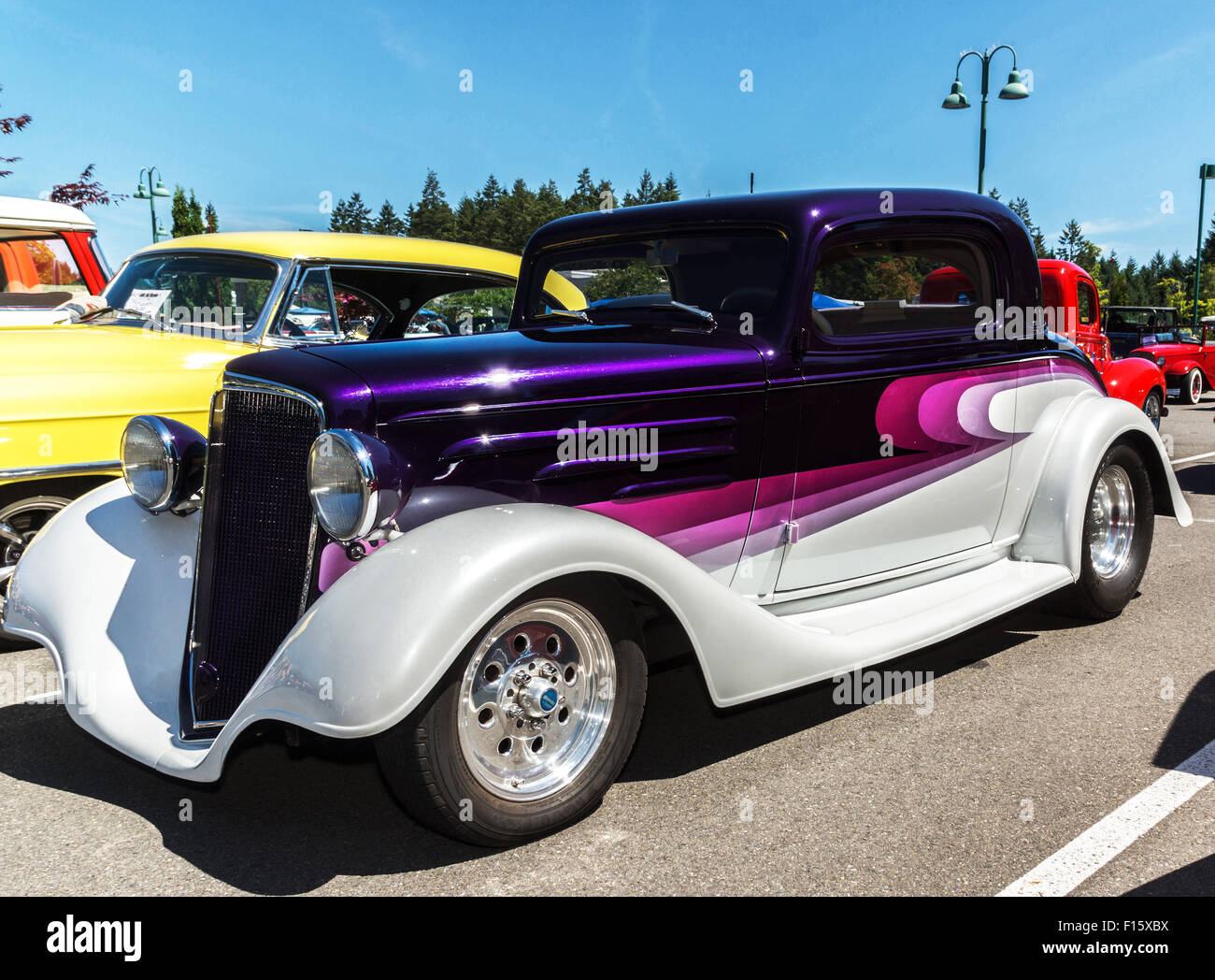 1935 Chevrolet presso un Classic Car Show, Gig Harbor, Washington. 1 agosto 2015 Foto Stock