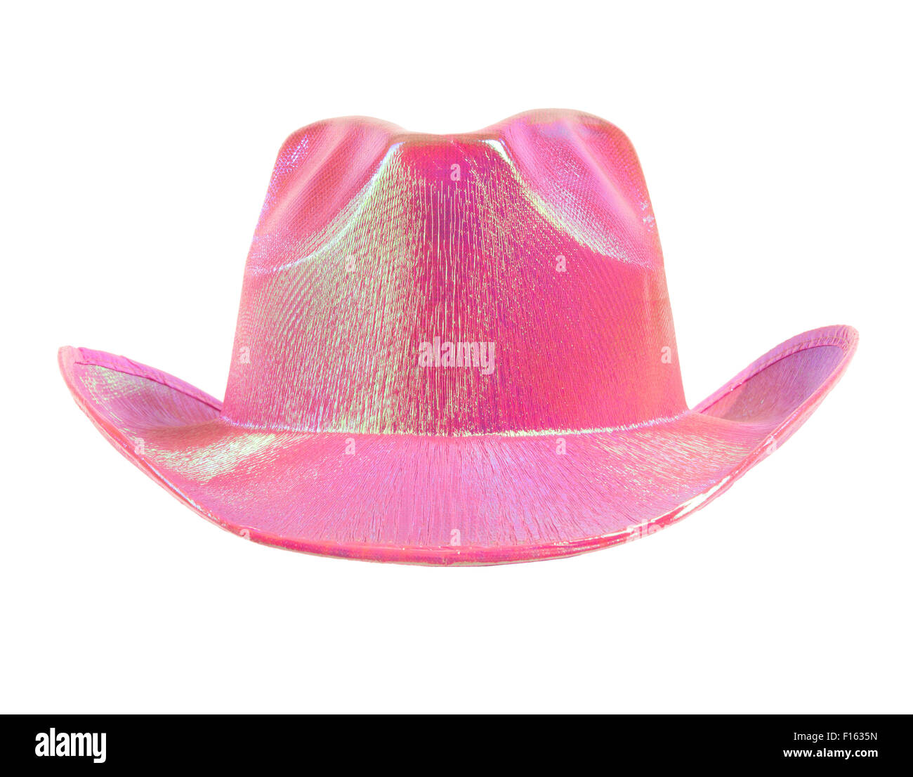 Uno festively rosa brillante cappello da cowboy, full face, su sfondo  bianco; isolato Foto stock - Alamy