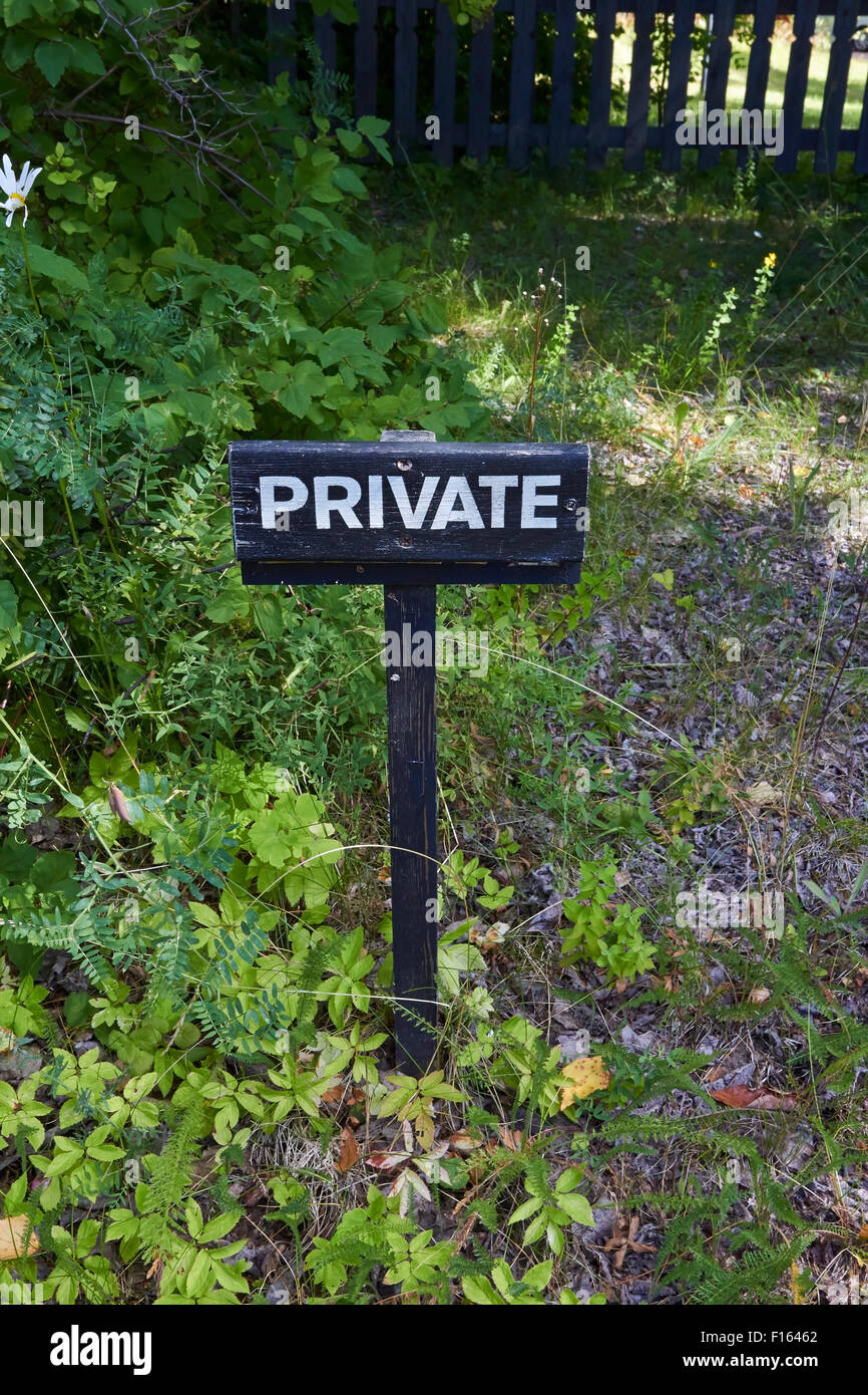 segno privato Foto Stock