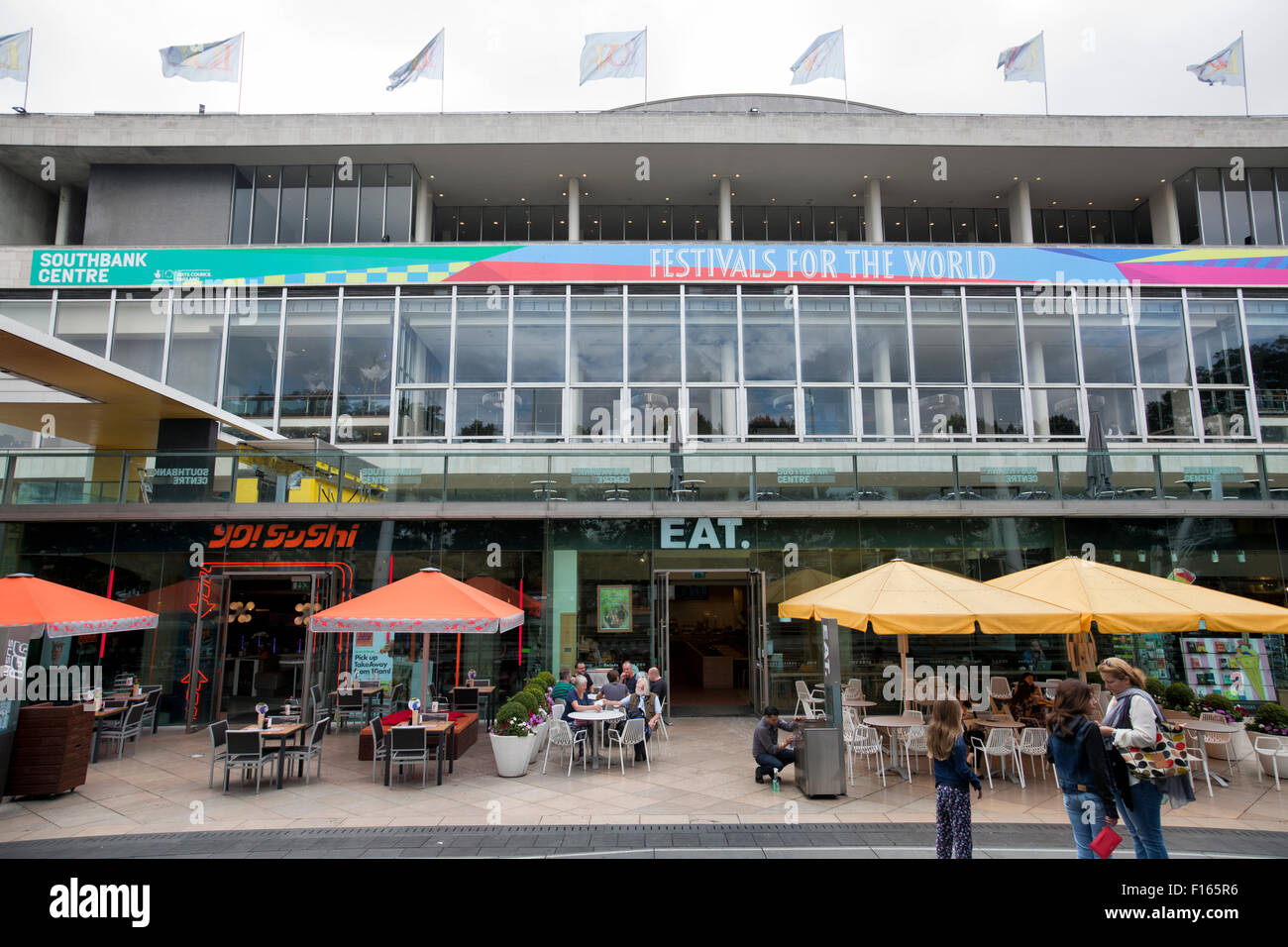 Royal Festival Hall - Festival per il mondo - London REGNO UNITO Foto Stock