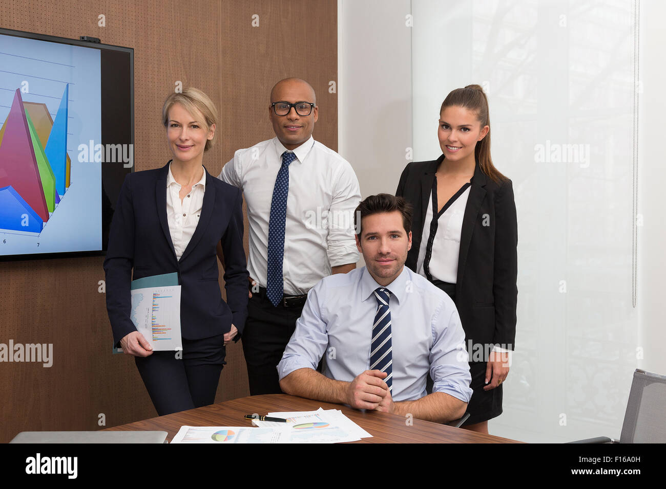 Ritratto di un popolo di business group Foto Stock