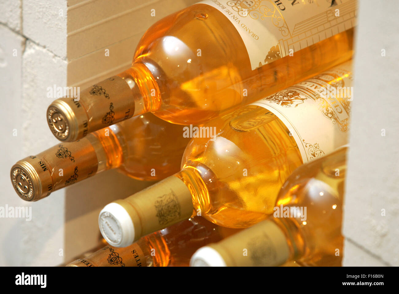 Bottiglie di vino Foto Stock