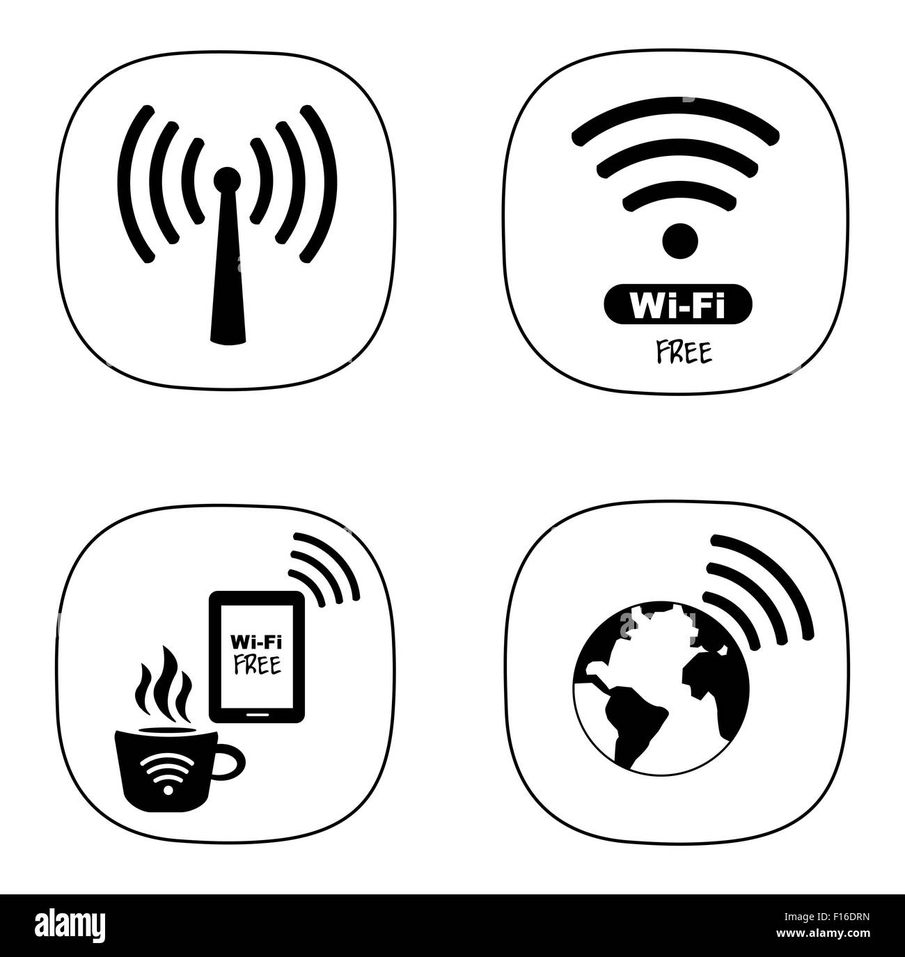 Simbolo di WiFi Foto Stock