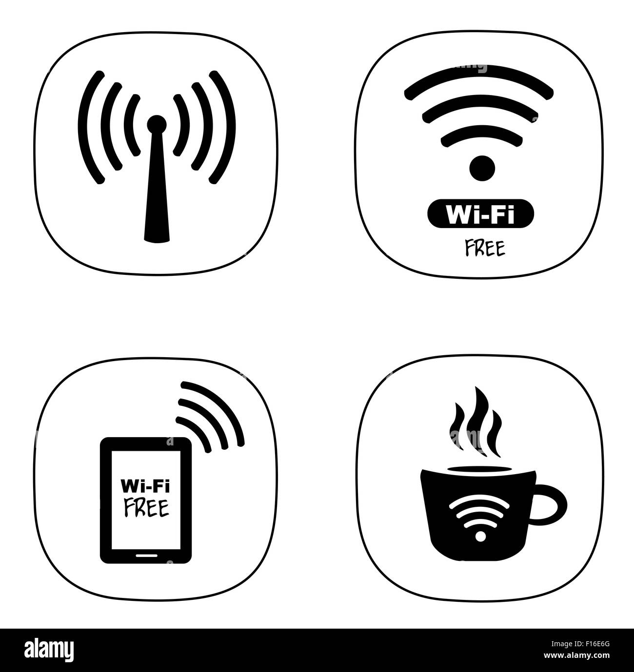 Simbolo di WiFi Foto Stock