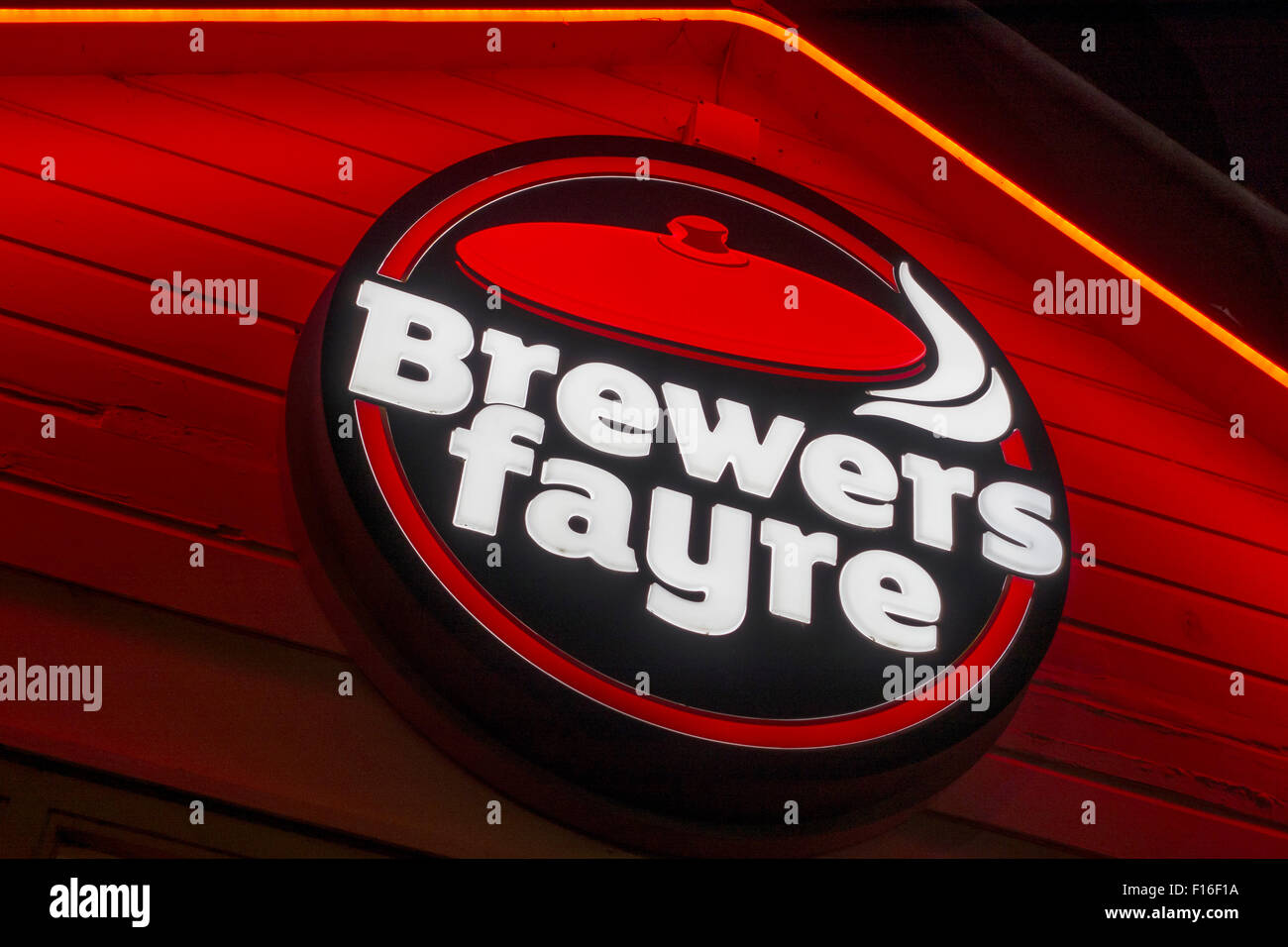 Brewers Fayre Restaurant Sign Foto Stock