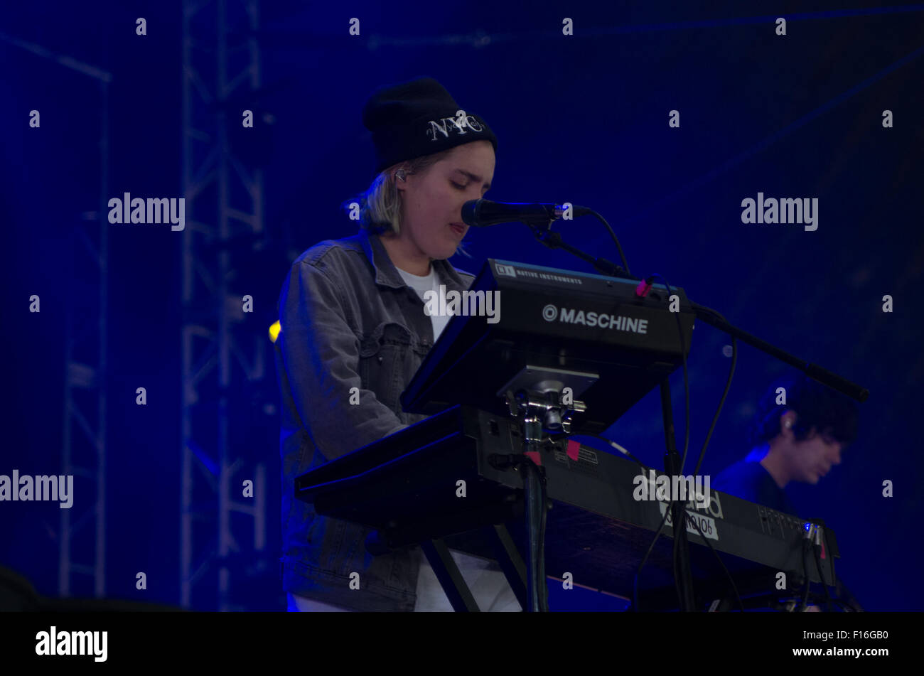 Leeds, Regno Unito. 28 Agosto, 2015. Shura performing live su NME stadio a Leeds Festival 2015 Credit: Nicholas Wesson/Alamy Live News Foto Stock