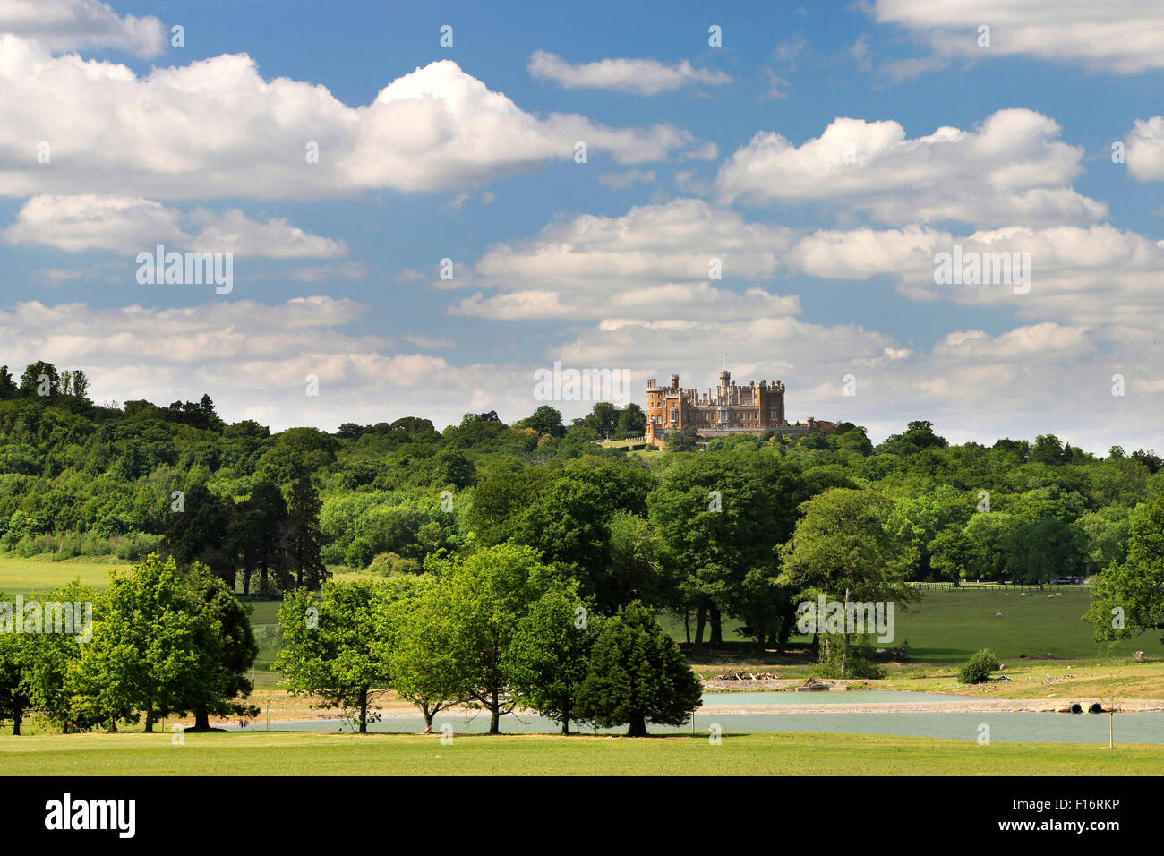 Belvoir Castle nella valle di Belvoir, Leicestershire, England, Regno Unito Foto Stock
