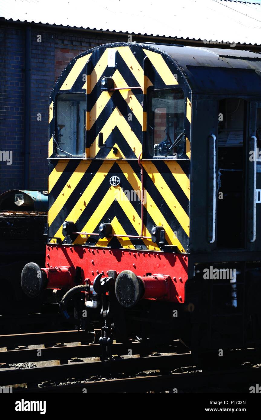 Classe 08 diesel a derivatore Brownhills Stazione Ferroviaria Ovest, Chasewater, West Midlands, Inghilterra, Regno Unito, Europa occidentale. Foto Stock