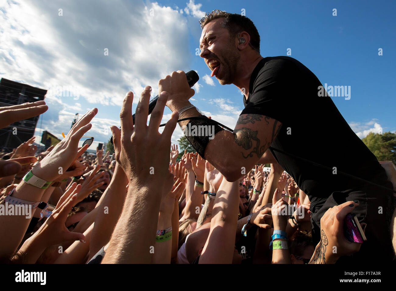 Festival Bravalla 2015 - Giorno 3 - spettacoli con: Luogo contro, Tim McIlrath dove: Emelie Andersson/WENN.com, Svezia quando: 27 Giu 2015 Foto Stock