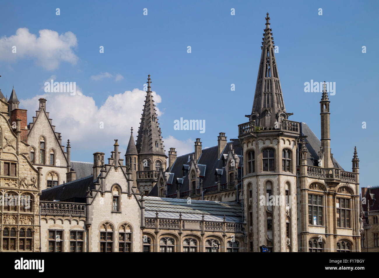 Torri del centro storico in Ghend, Belgio Foto Stock