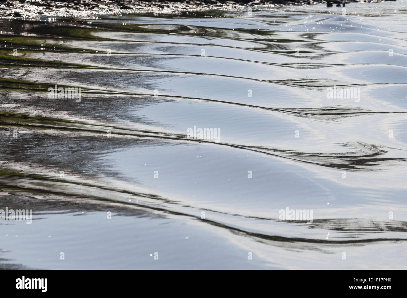 Buenos Aires, Argentina. Il 27 agosto, 2015. La Matanza River è un 64km in streaming in Argentina che ha origine nella provincia di Buenos Aires e definisce il confine a sud di Buenos Aires distretto federale, dove è chiamato Riachuelo. È la maggior parte del fiume contaminato in Argentina, classifica tra i 30 più bacini inquinati nel mondo, e trattiene anche la più alta densità di popolazione nel paese. Credito: ZUMA Press, Inc./Alamy Live News Foto Stock