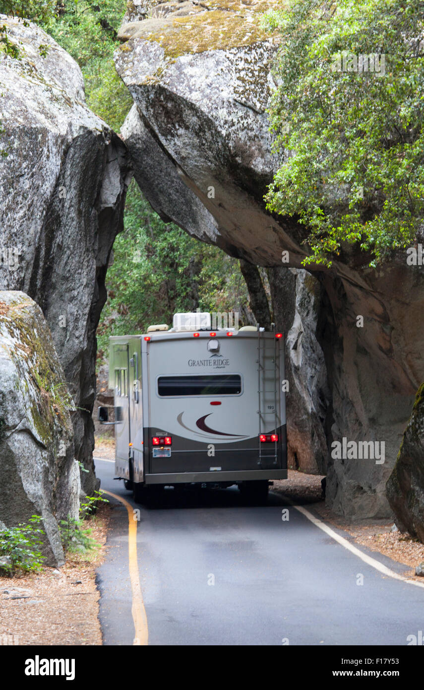Entrando in Yosemite National Park, California, Stati Uniti d'America Foto Stock