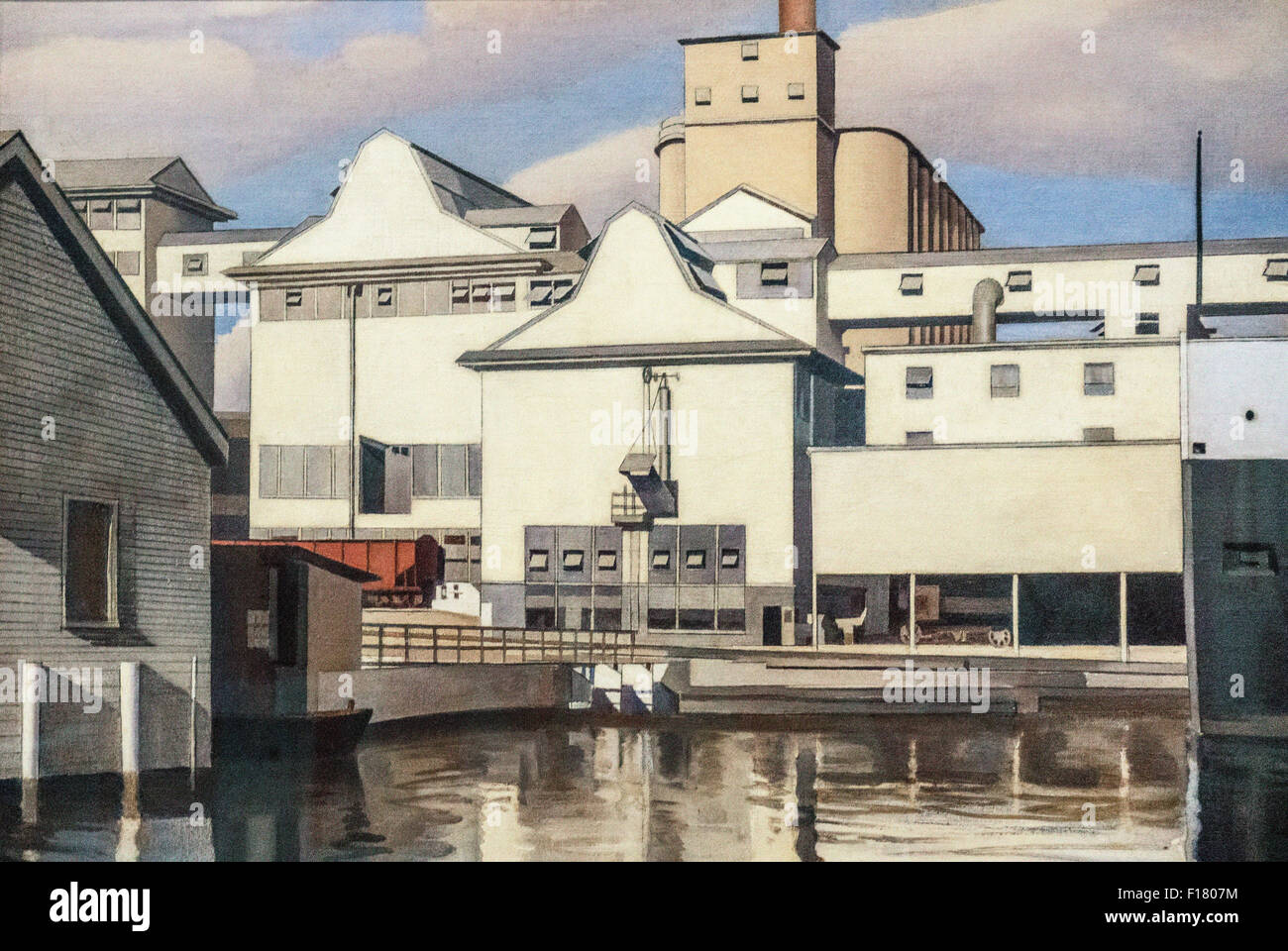 Vista del pittore americano Charles Sheeler 1932 omaggio alla forza industriale & bellezza di Ford Motor Company River Rouge impianto Foto Stock