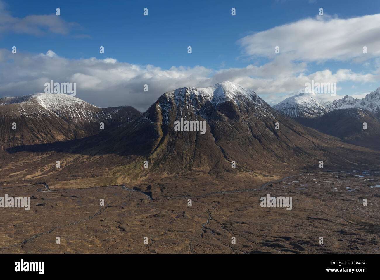 Marsco, il Rosso delle colline, Glen Sligachan, Isola di Skye, North West Highlands, Scotland, Regno Unito Foto Stock