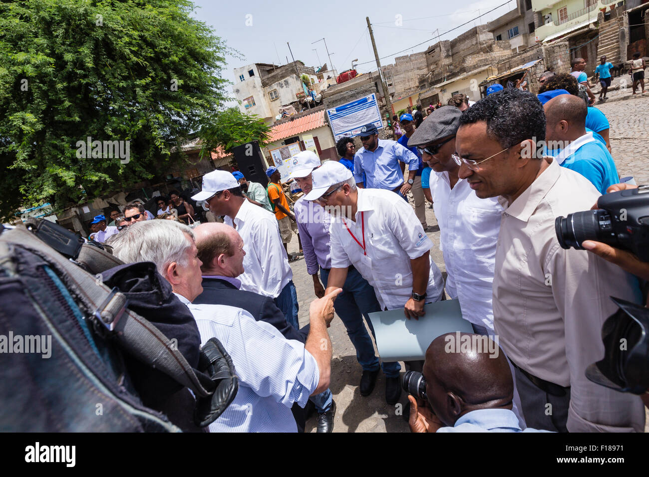 Capo Verde. 28 Agosto, 2015. I membri dell'U.S. Il congresso ha visitato Cabo Verde Venerdì a capire meglio gli enormi investimenti . Credito: António Gomes/Alamy Live News Foto Stock