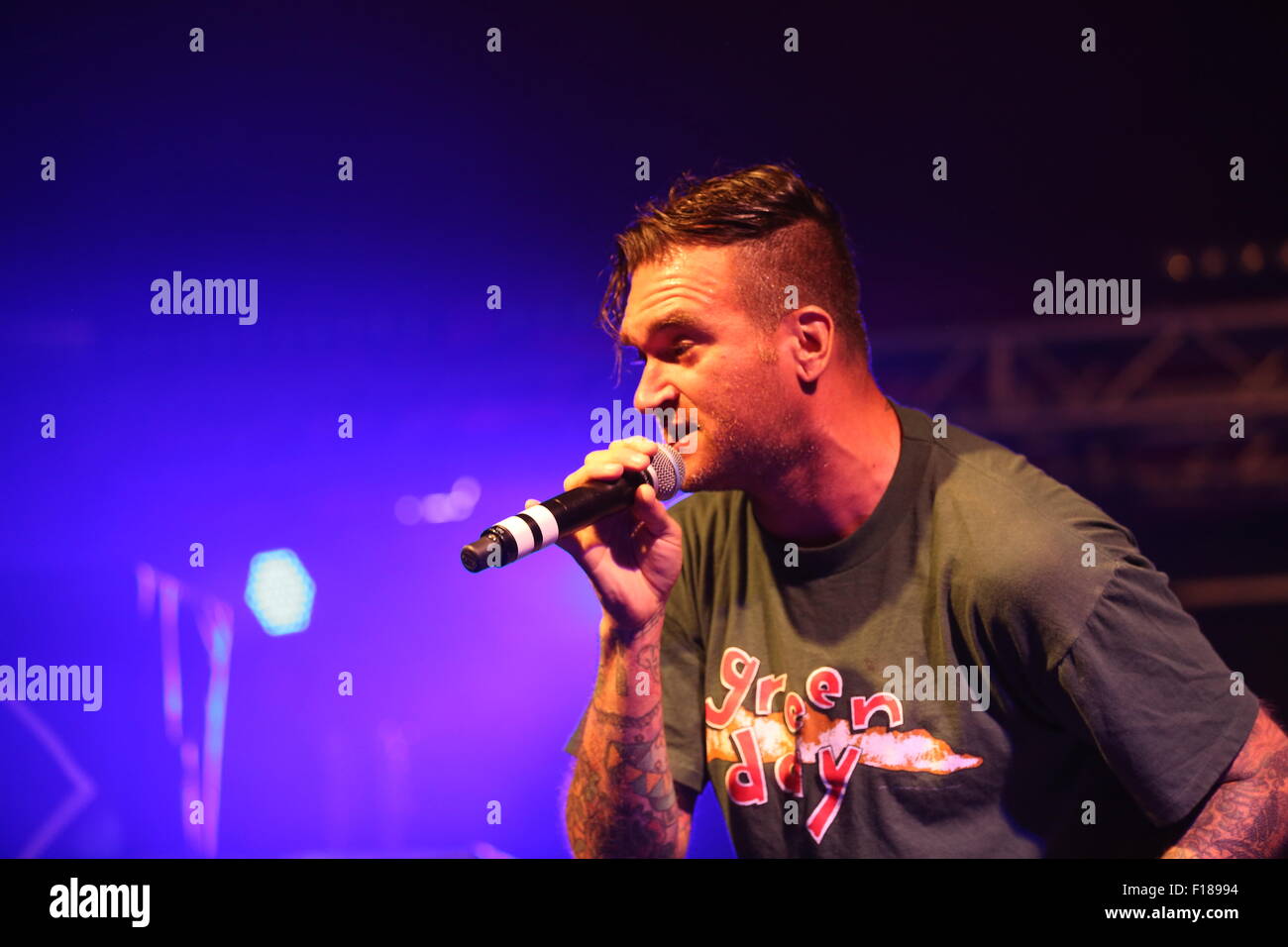 Leeds, nello Yorkshire, Regno Unito. 29 Agosto, 2015. New Found Glory headline la serratura fino allo stadio di festival di Leeds 2015 Foto Stock