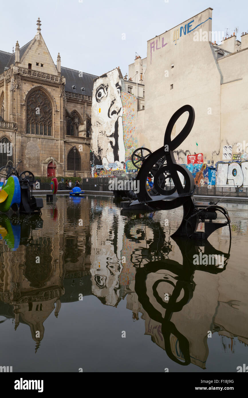 La Fontana Stravinsky, Parigi, Francia. Foto Stock
