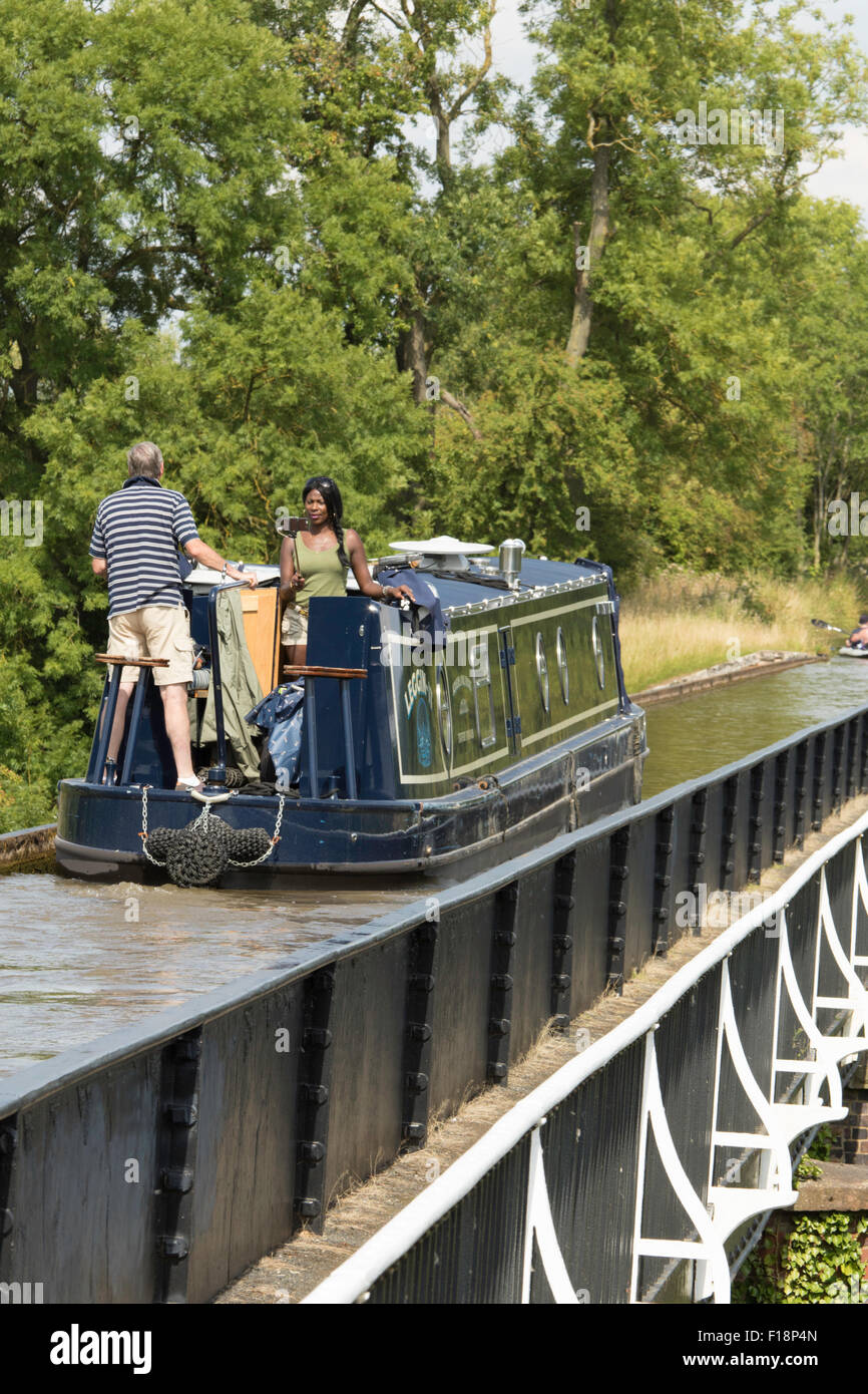 Acquedotto Edstone in Stratford upon Avon Canal, Warwickshire, Inghilterra, Regno Unito Foto Stock