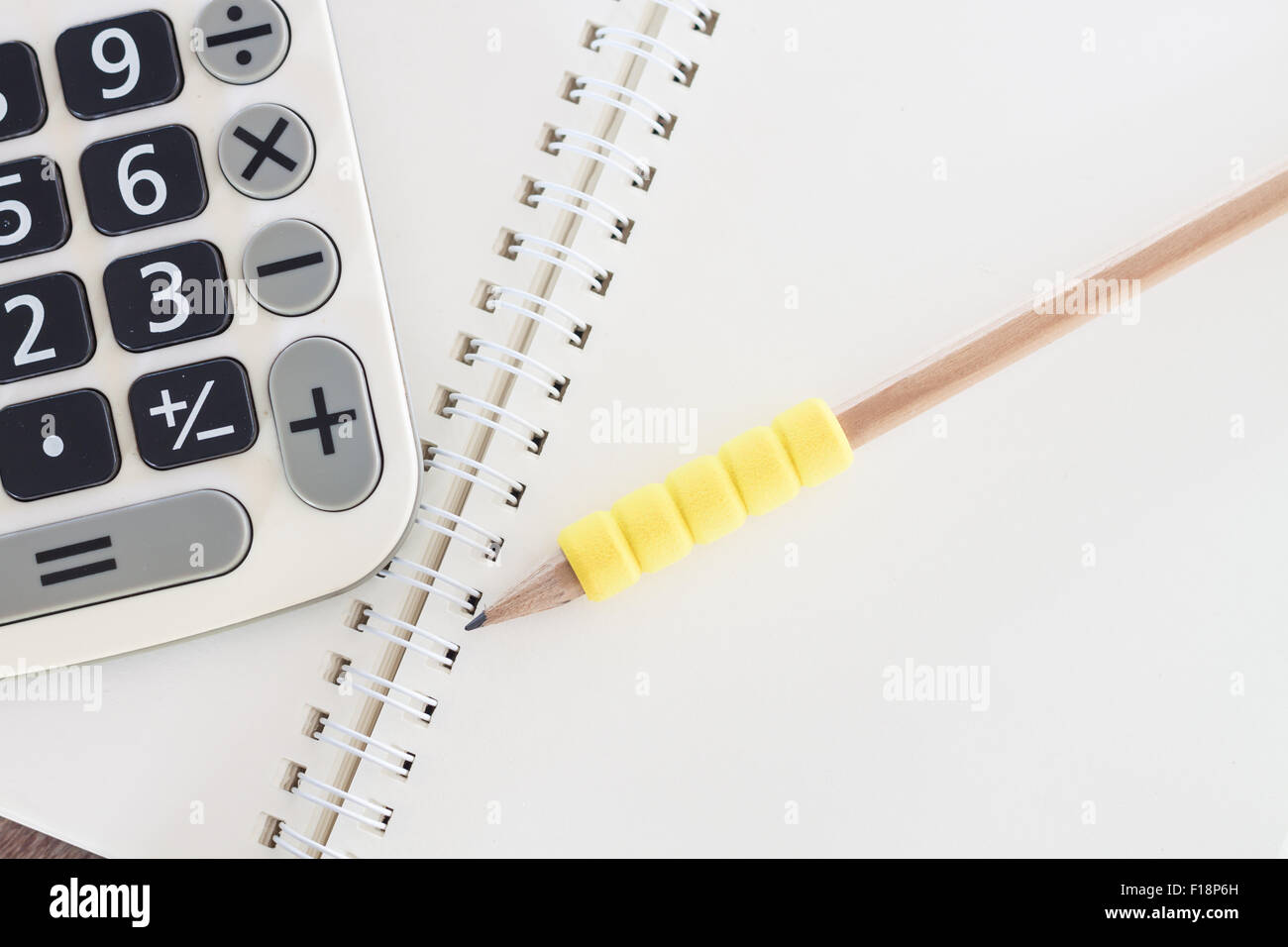 Aprire il notebook vuota con la matita, stock photo Foto Stock