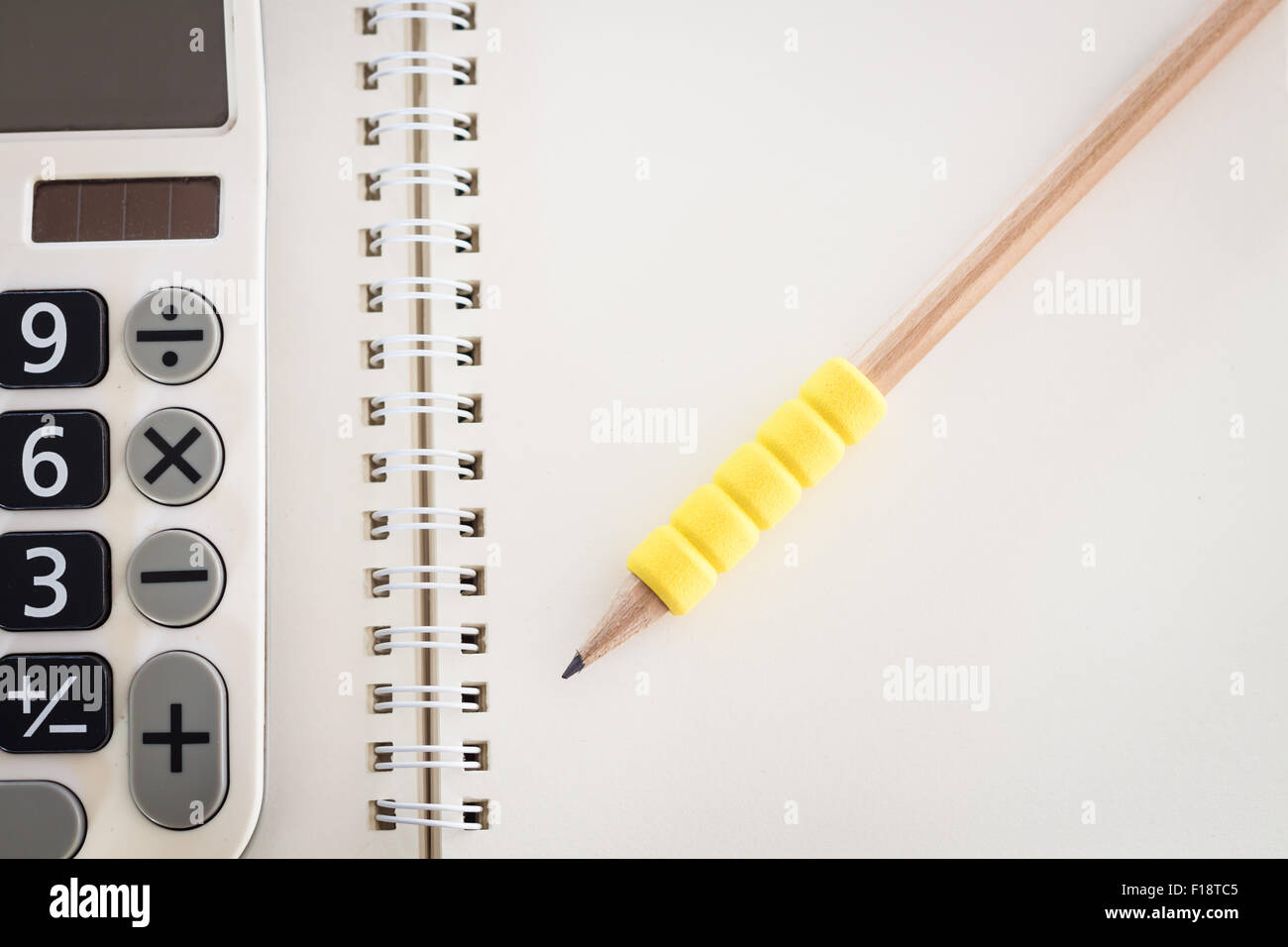 Aprire il notebook vuota con la matita, stock photo Foto Stock