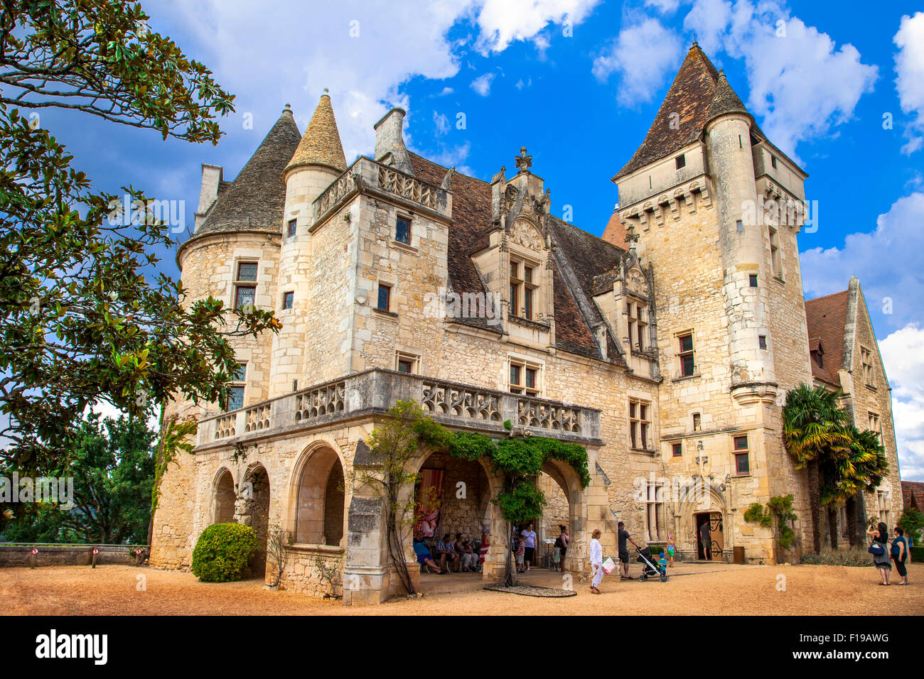 Bella caste della Francia - Milandes (Dordogne) Foto Stock