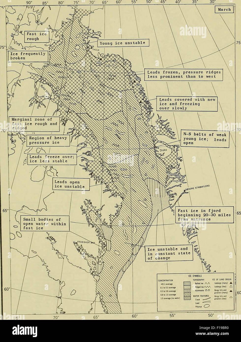 Vecchia mappa americano Foto Stock