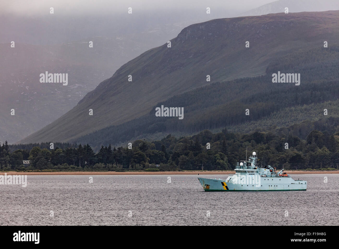 MPV Minna (2003), una protezione marino veicolo (fascia costiera di applicazione) nel Firth of Clyde fuori dell'isola di Arran, SW Scozia Scotland Foto Stock