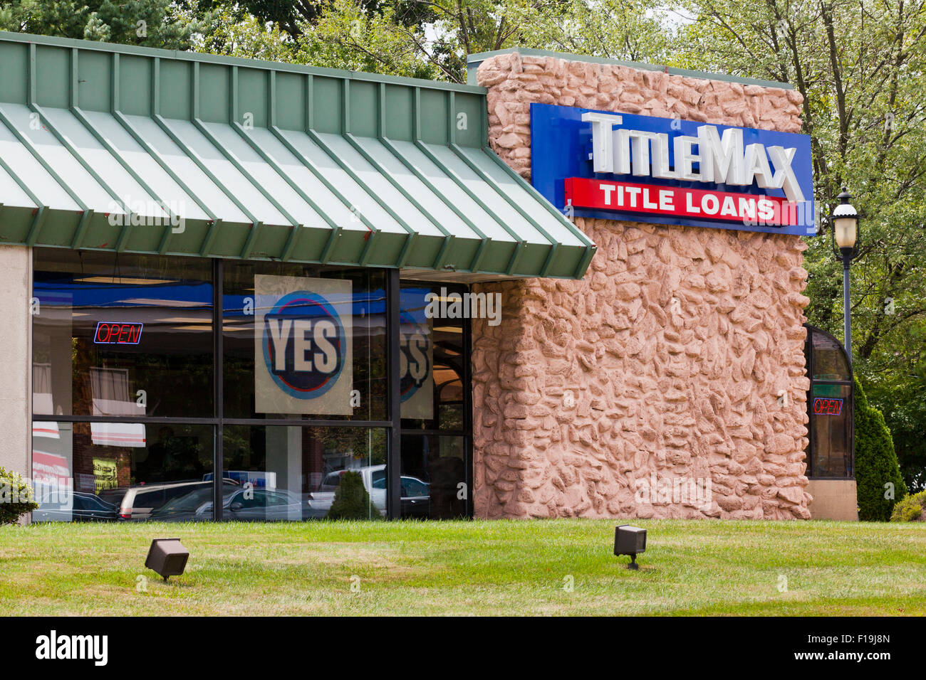 Storefront TitleMax - Virginia STATI UNITI D'AMERICA Foto Stock