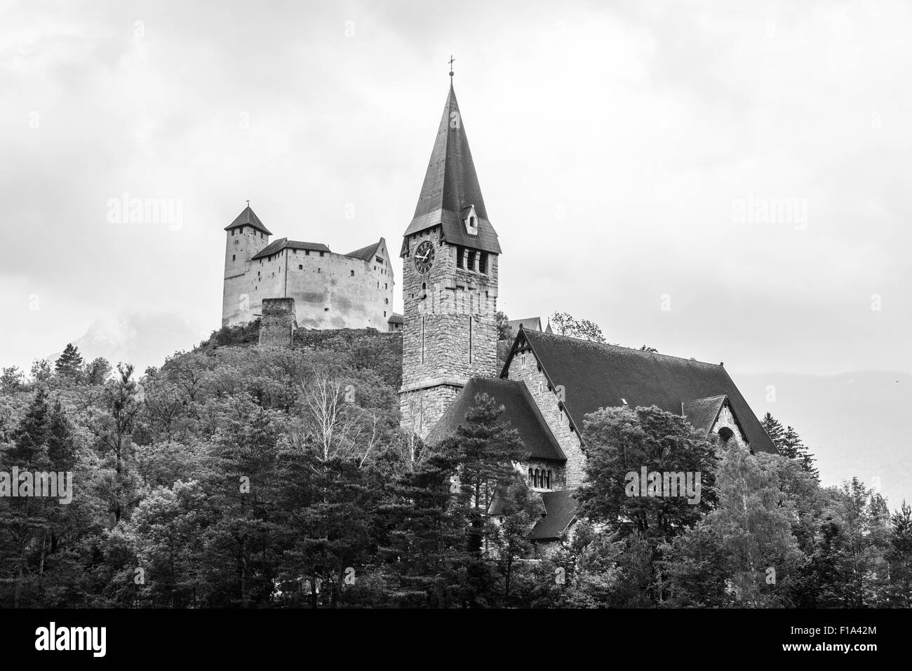 Il castello di Gutenberg, Balzers Liechtenstein Foto Stock