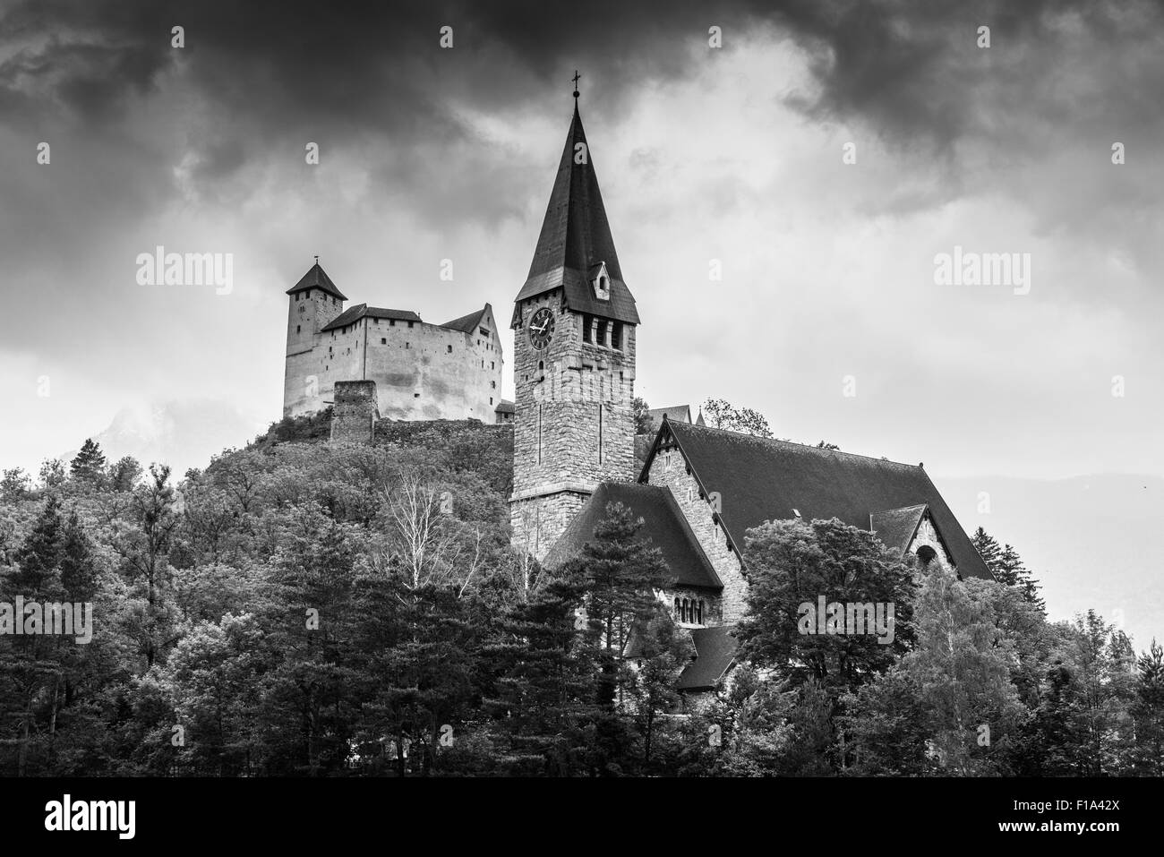 Il castello di Gutenberg, Balzers Liechtenstein Foto Stock