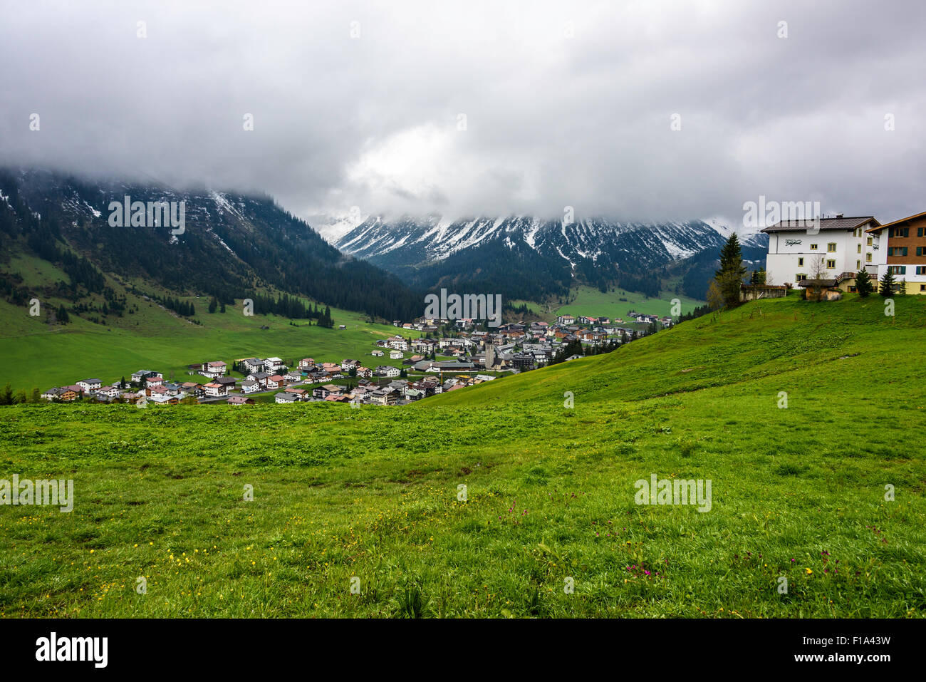 Viste intorno a Lech, Austria Foto Stock