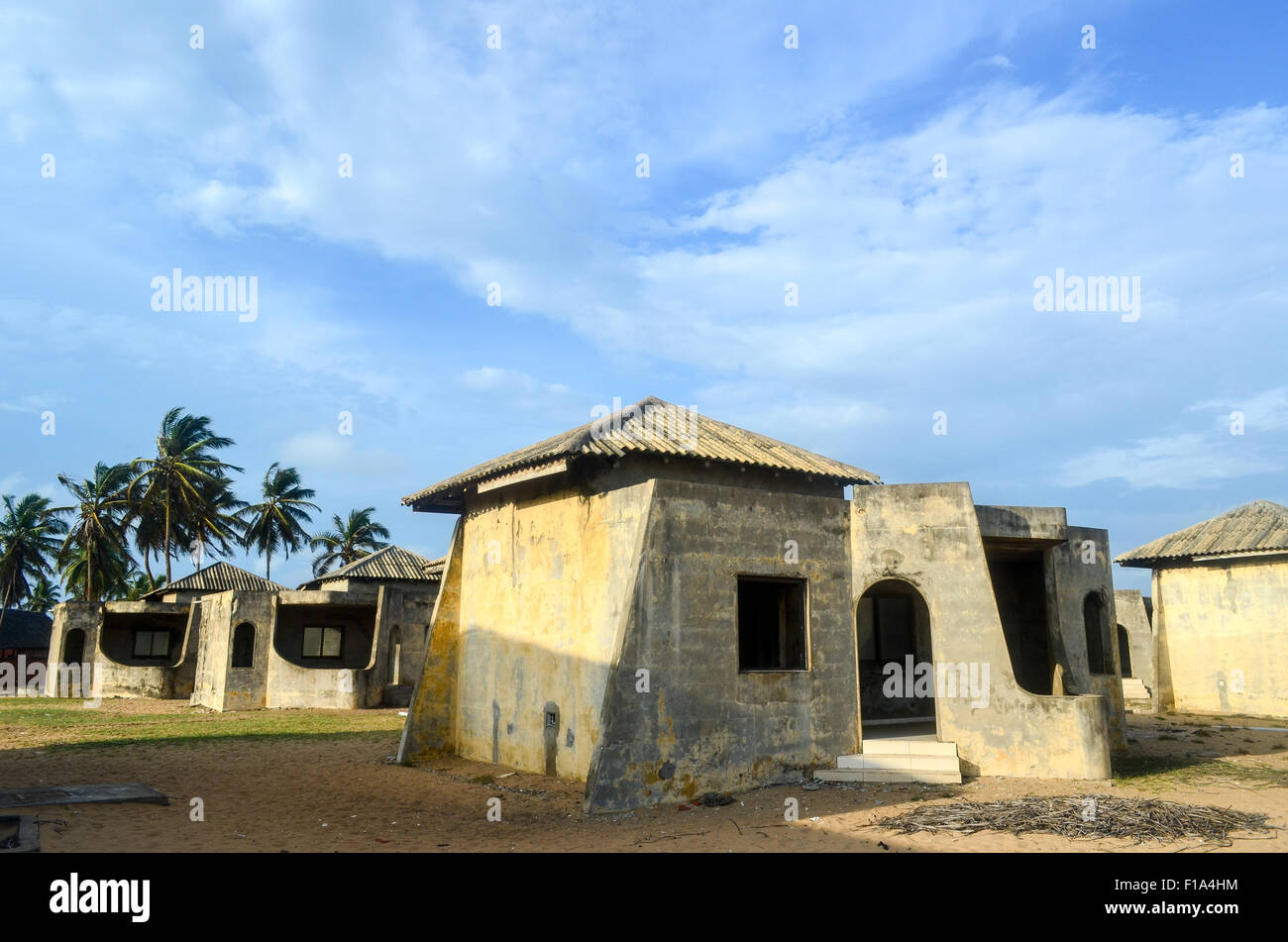 Abbandonato resort di Ouidah, Benin Foto Stock