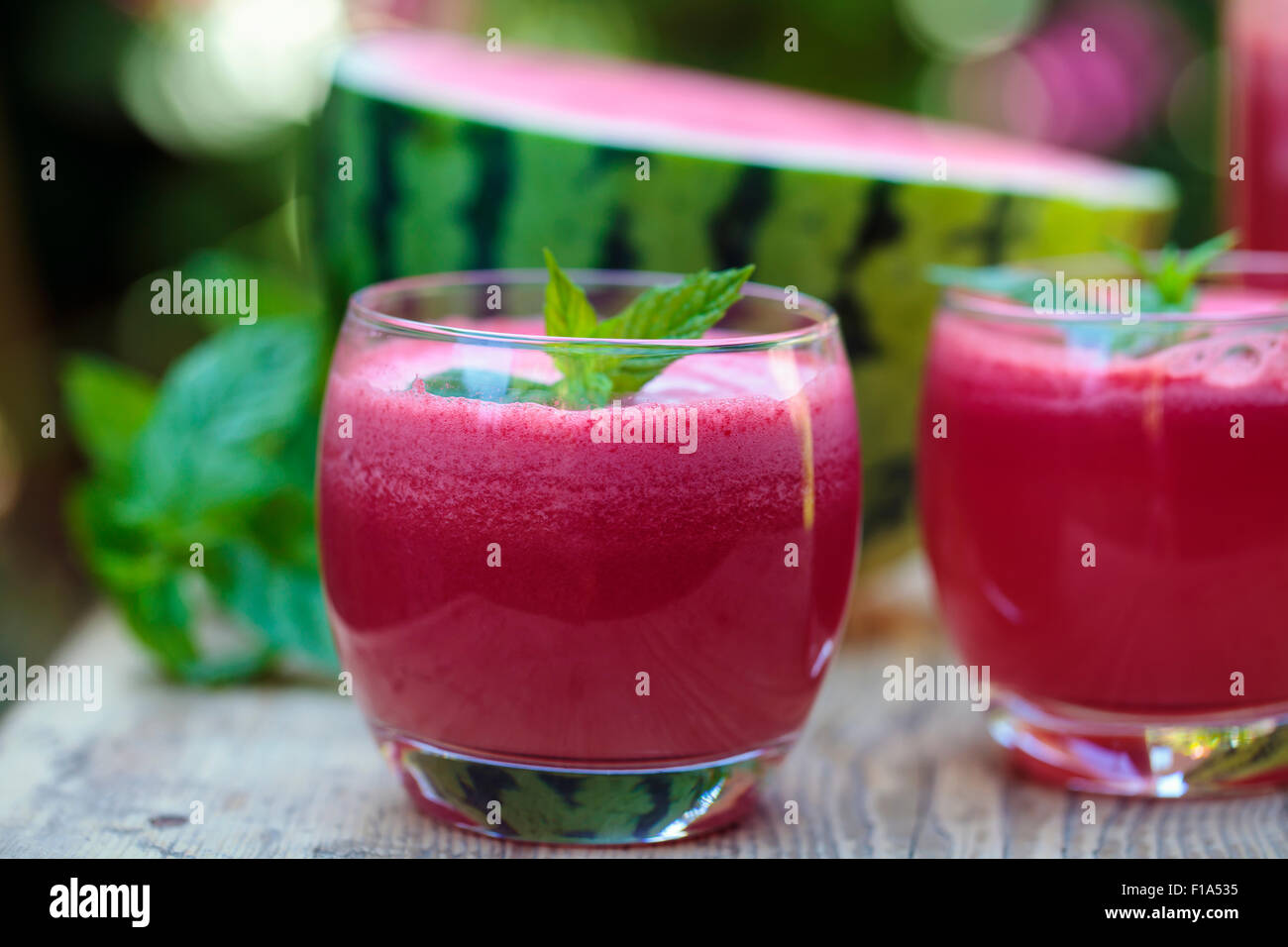 Cocktail di anguria Foto Stock