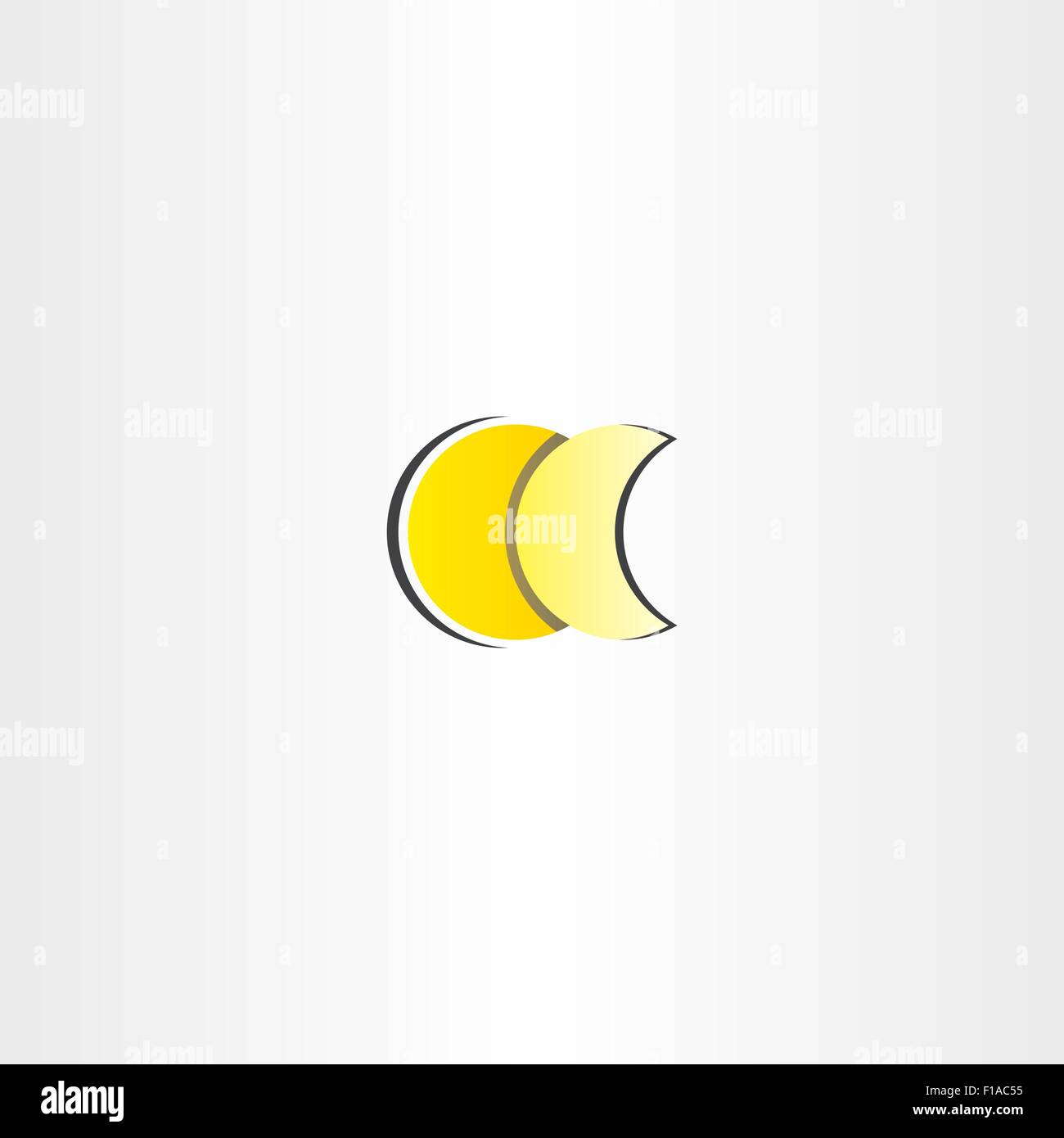 Luna piena e metà vettore icona a stella design Illustrazione Vettoriale