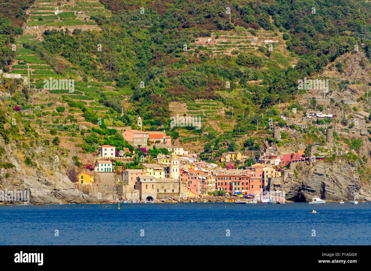 Vernazza, Cinque Terre (Riviera Ligure, Liguria) Foto Stock