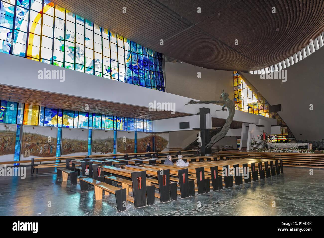 Lord's Ark Church, Arka Pana, Nowa Huta, (New Steel Works), Stalinista Cracovia, Polonia Foto Stock