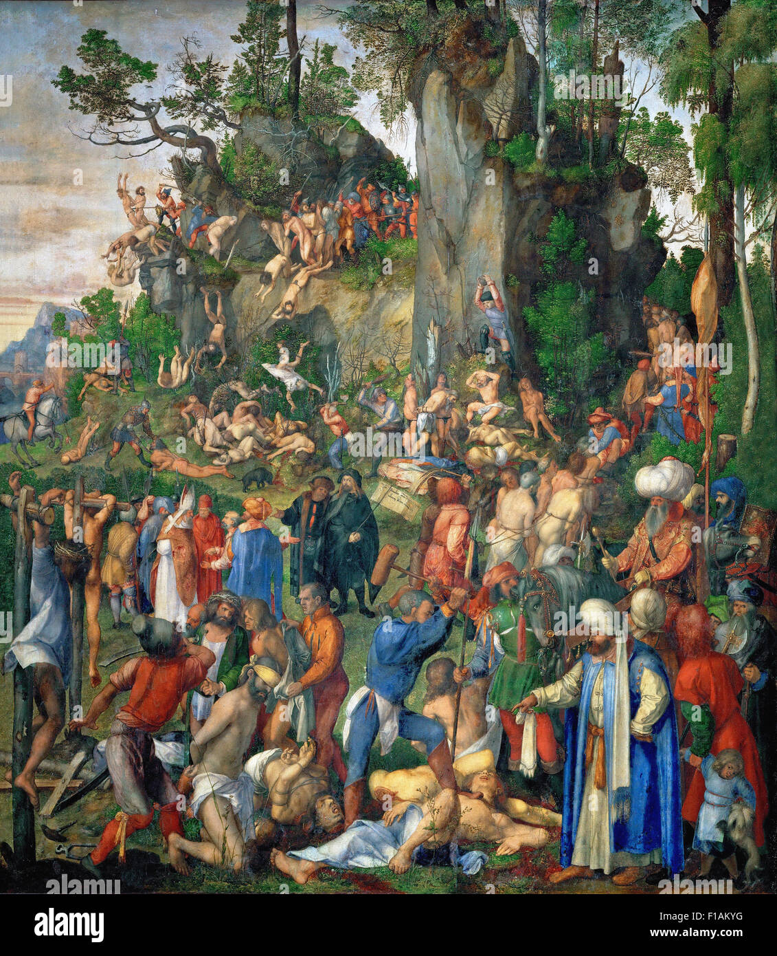 Albrecht Dürer - il martirio dei diecimila cristiani Foto Stock